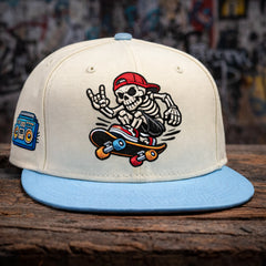 Skate Skeleton Snapback Cap